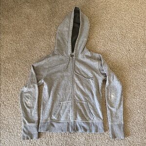 So Wear It Declare It: Basic Heather Gray Zip Hoodie Size Medium